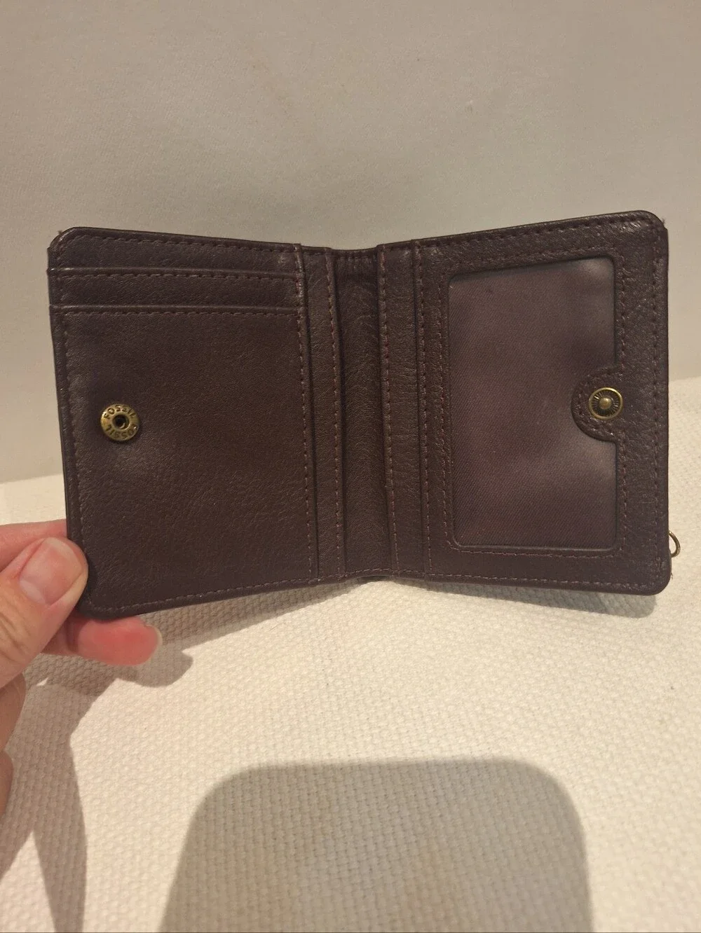 Fossil Leather Bifold Wallet in Brown